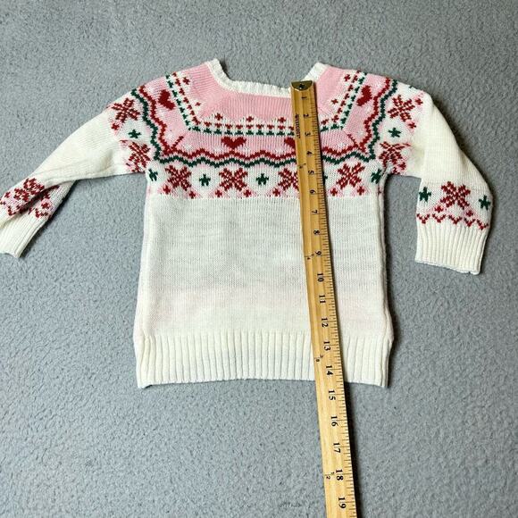 Star Wars Sweater Baby 2T Cream Pink Red Yoda The Child Grogu Holiday‎ Sweater - Picture 8 of 11
